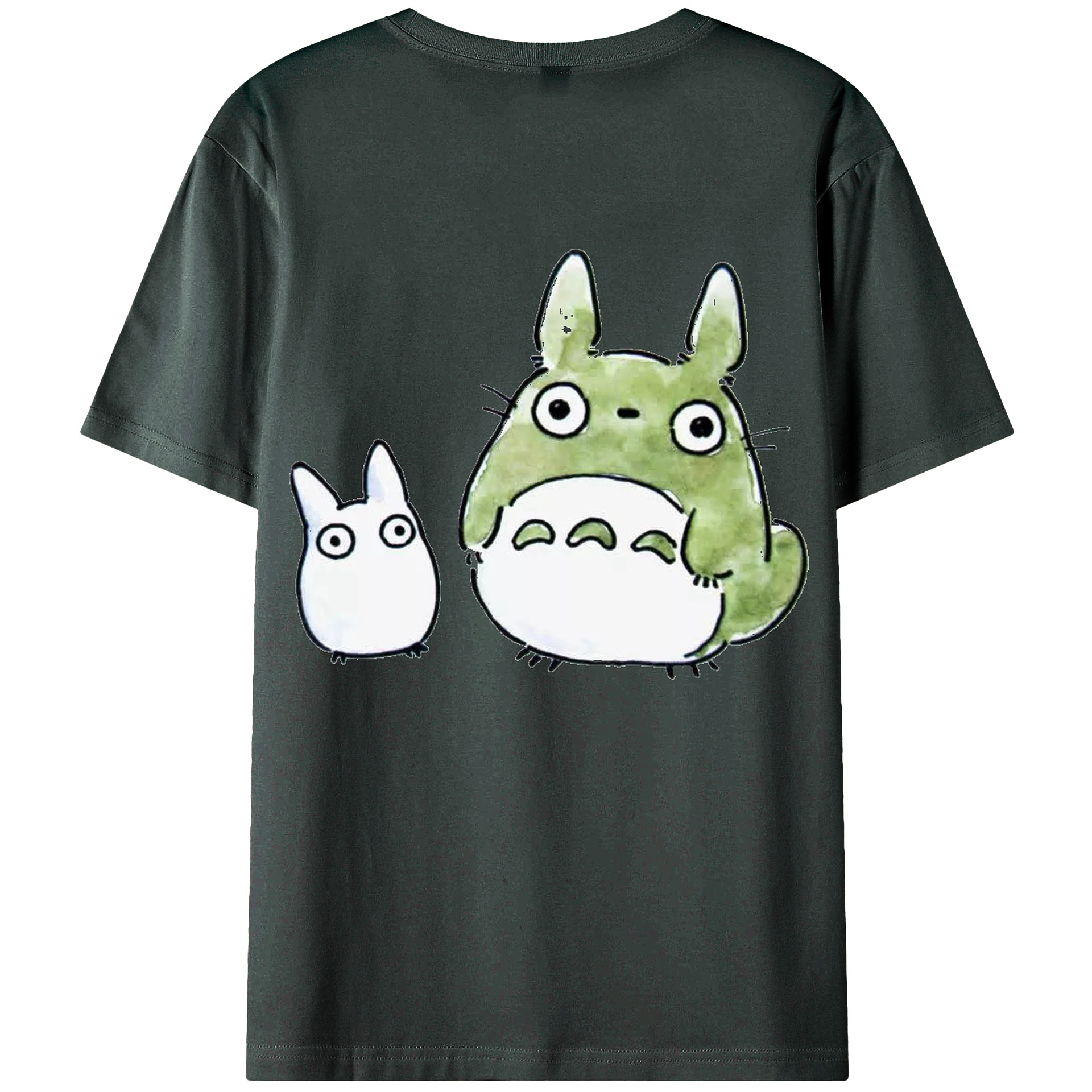 （画像用） となりのトトロ 草壁メイ 草壁サツキ My Neighbor Totoro Satsuki Kusakabe Mei Kusakabe 綿100％ メンズ半袖Tシャツ（バックプリント） 通気性